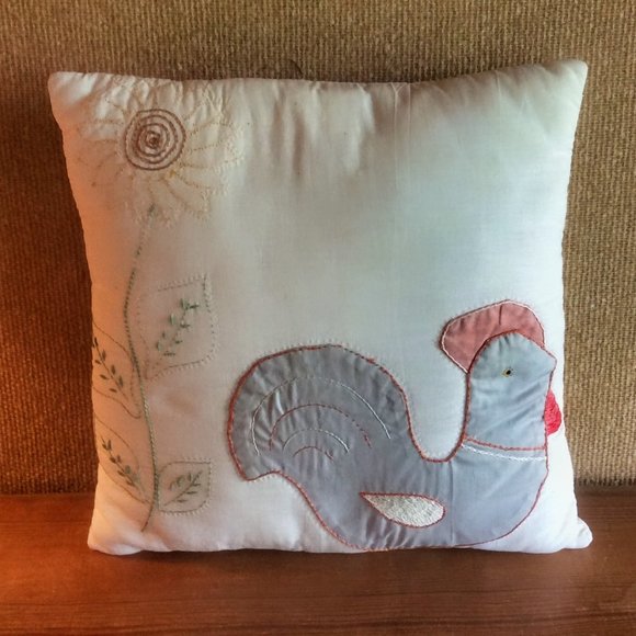 Folk Art Primitive Chicken Pillow Decor - Picture 1 of 6